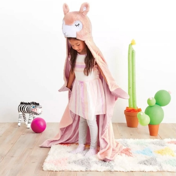 Pillowfort Other - NWOT Pink Llama Hooded Blanket